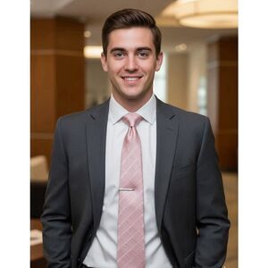 Calvin Klein NWT 3” Yves Grid Tie Pink OS